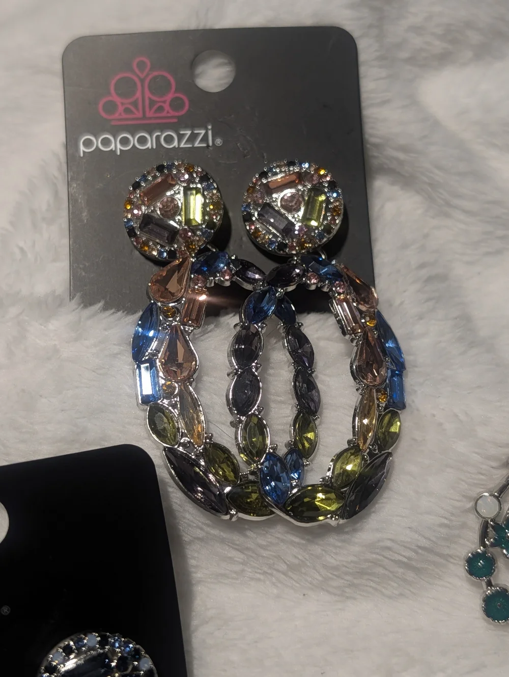 paparazzi Multi-Color Crystal Drop and Hoop Earring Collection - Picture 5 of 5